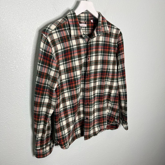 Knowledge Cotton Apparel Big Checked Heavy Flannel Button Up Shirt - Picture 2 of 6